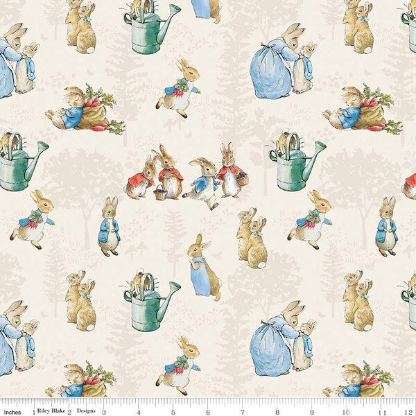 The Tale of Peter Rabbit Main Cream Riley Blake Designs